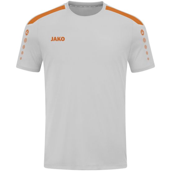 Afbeeldingen van Shirt Power KM zachtgrijs/fluo oranje
