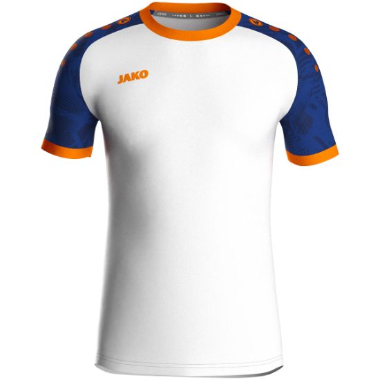 Afbeeldingen van Shirt Iconic KM wit/sportroyal/fluo oranje